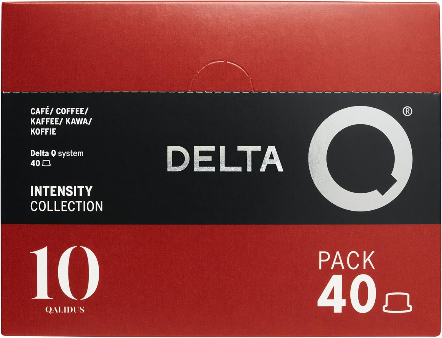 Delta Q Espresso Pods for Delta Q machines, Qalidus - Intensity 10, Notes of Caramel, XL Pack - 40 Capsules