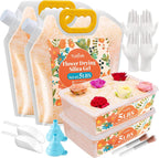 10LBS Silica Gel Flower Drying,Reusable Flower Drying Silica Gel Crystals with 2PCS 6L Airtight Containers, Color Indicating Flower Preservation Kit for Drying Flowers Bead Size<1mm