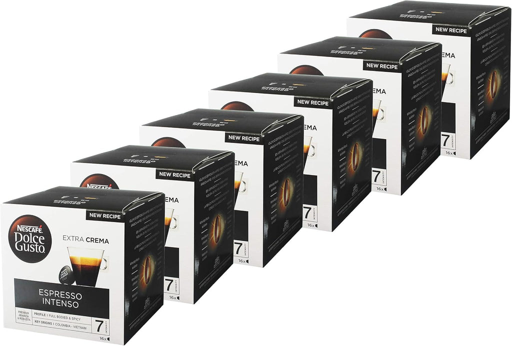 Nescafé Dolce Gusto Espresso Intenso, Pack of 6, 6 x 16 Capsules