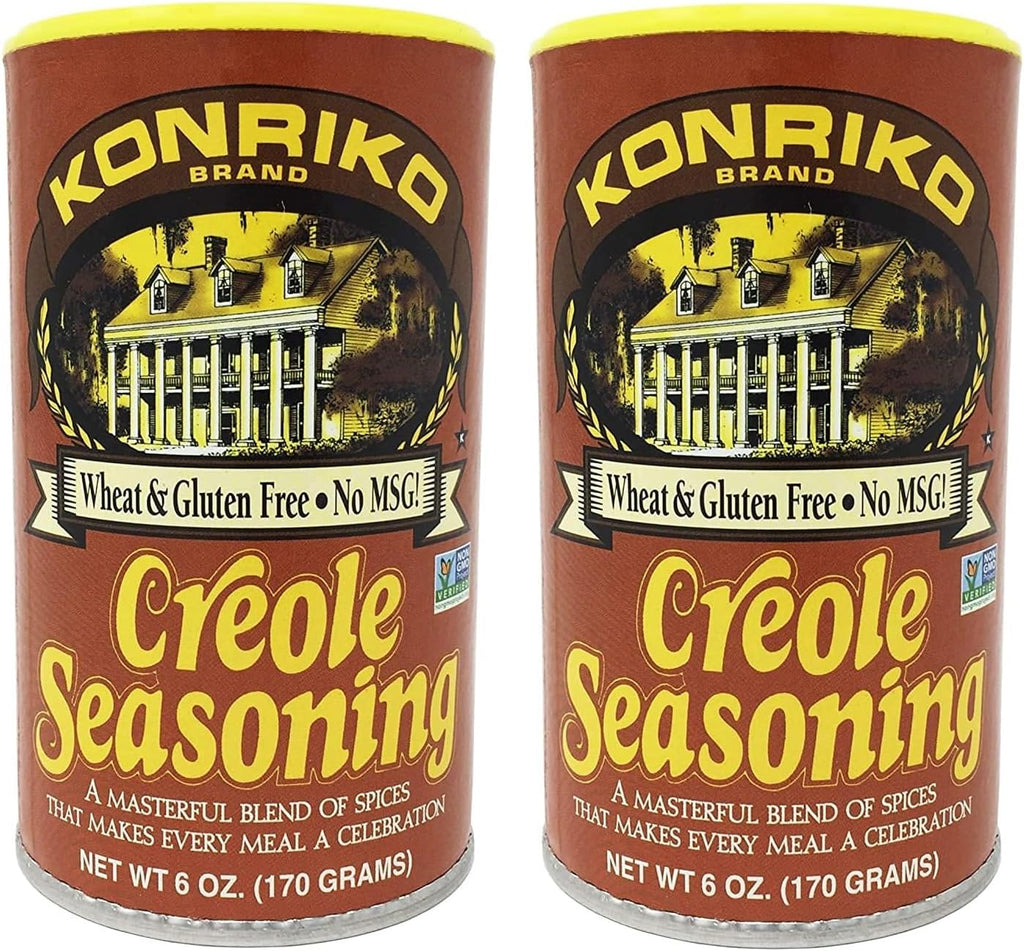 Konriko - Creole Seasoning 6 oz - Wheat Free - Gluten Free - No MSG - Pack of 2