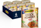 Massel Beef Style Bouillon Powder - Gluten & Dairy Free, Low FODMAP, MSG-free, Non-GMO, Trans Fat Free, No Animal Content - All Natural Soup Base Seasoning for Ramen, Soup & Stew (6 Cans, 168 g)