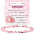 Farfume Bead Bracelets for Women, Handmade Natural Stone 4mm Beads 925 Sterling Silver Stretch Bracelets, Chakra Crystal Gemstone Jewelry Gifts for Mom