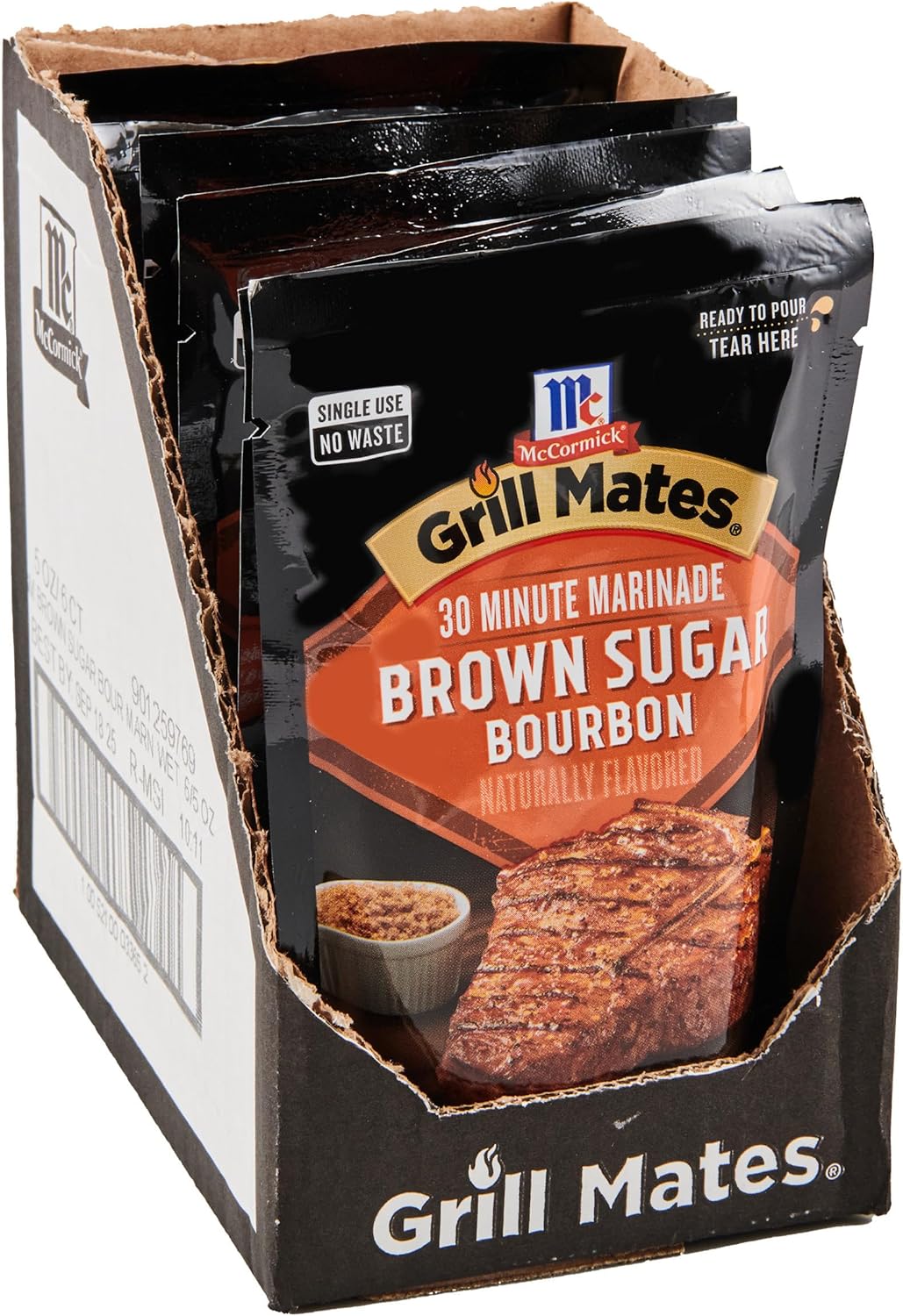 McCormick Grill Mates Brown Sugar Bourbon 30 Minute Marinade, 5 oz (Pack of 6)