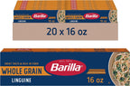 Barilla Whole Grain Linguine Pasta, 16 oz. Box (Pack of 20) - Non-GMO, Made With 100% Whole Grain Durum Wheat - Great Source of Fiber