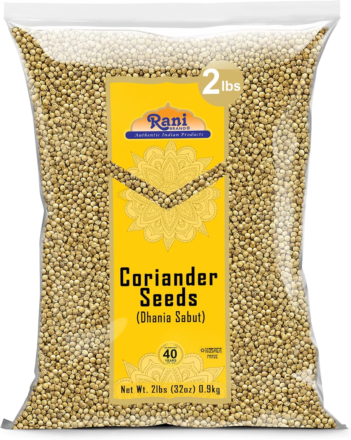 Rani Coriander (Dhania) Seeds Whole, Indian Spice 32oz (2lbs) 908g ~ All Natural | Gluten Friendly | NON-GMO | Vegan | Indian Origin