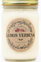 Lemon Verbena Aromatherapy Candle 12 oz | 100% All-Natural Soy Wax & Essential Oil Infused | 40+ Hour Burn Time | Pet Safe + Smoke Odor Eliminating | Handmade in U.S.A. | Non-Toxic Candles