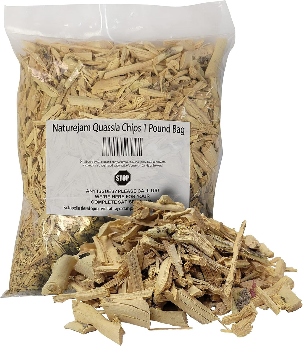 Naturejam Quassia Bark Chips 1 Pound Bag-100% Natural Wildcraft-No Processing aka Hombre Grande
