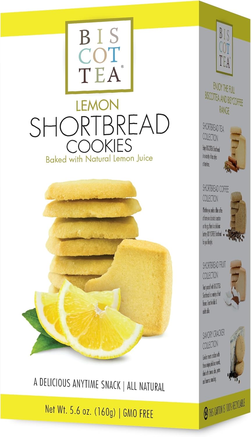 BISCOTTEA Lemon Shortbread Cookie (8 Cookies)