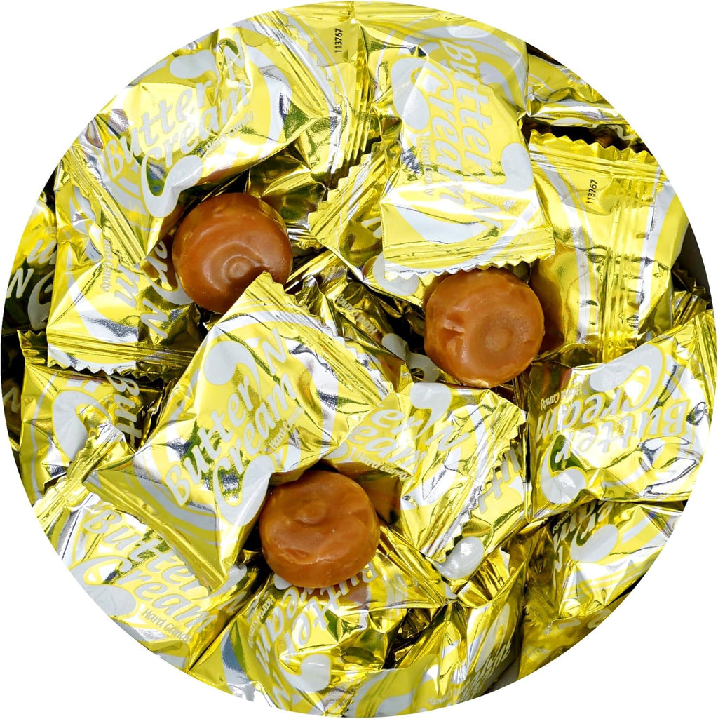 Butter Toffee, 2 Pound Bulk Candy (Approx. 150 pcs.), Butter Cream Toffee Candy, Old Fashion Hard Candies Individually Wrapped