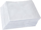 RDS HANKYTEX Men's Handkerchiefs,100% Soft Cotton,White Hankie Pack of 12 Pieces