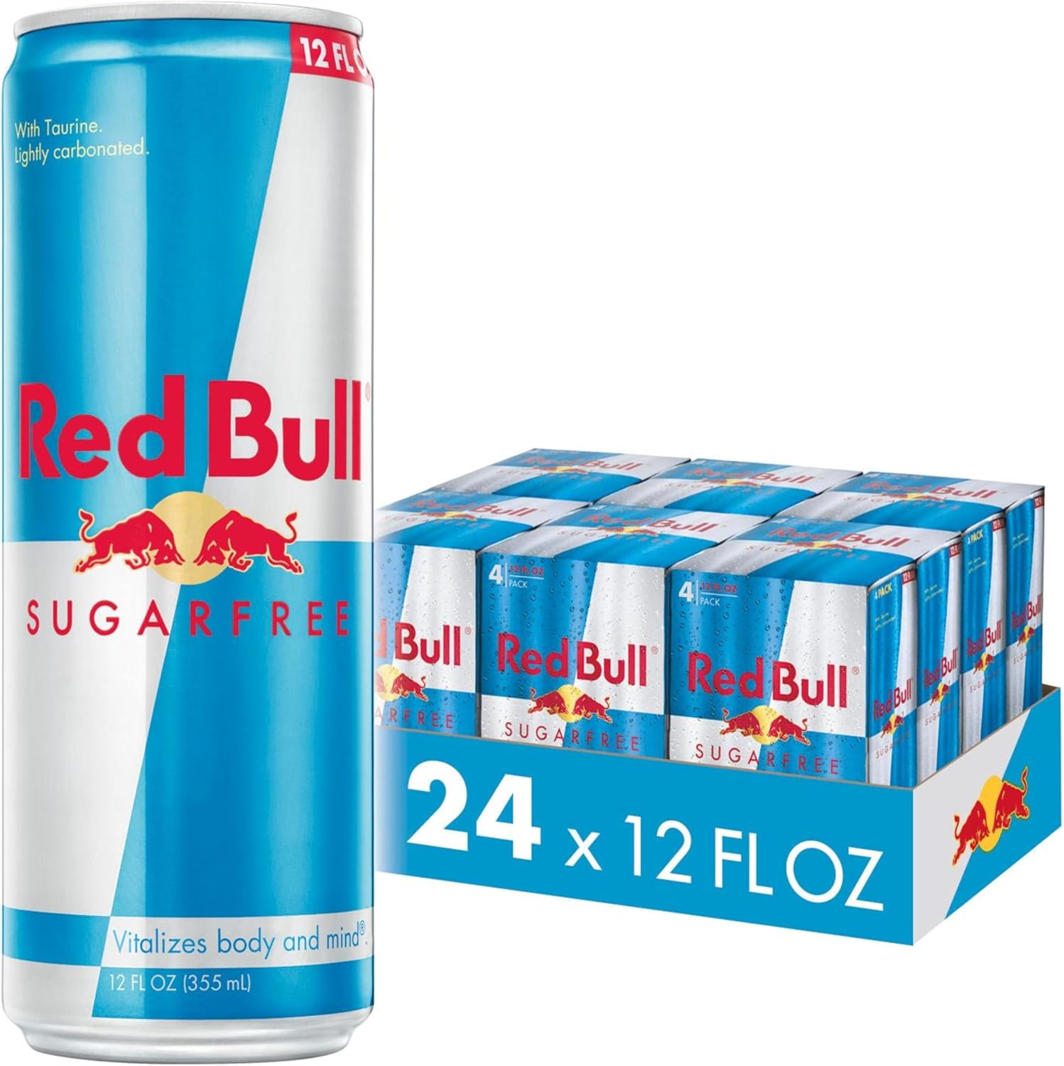 Red Bull Energy Drink, Sugar Free, 12 Fl Oz, Pack of 24