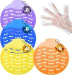 32 Pack Urinal Deodorizer Screen with 100 Gloves, 3D Wave Anti-Splash Odor Protection Urinal Cakes for Men Toilets Dry Wet Urinal Deodorant Bathroom Office Mall Hotel Four Scents Urinal Mats