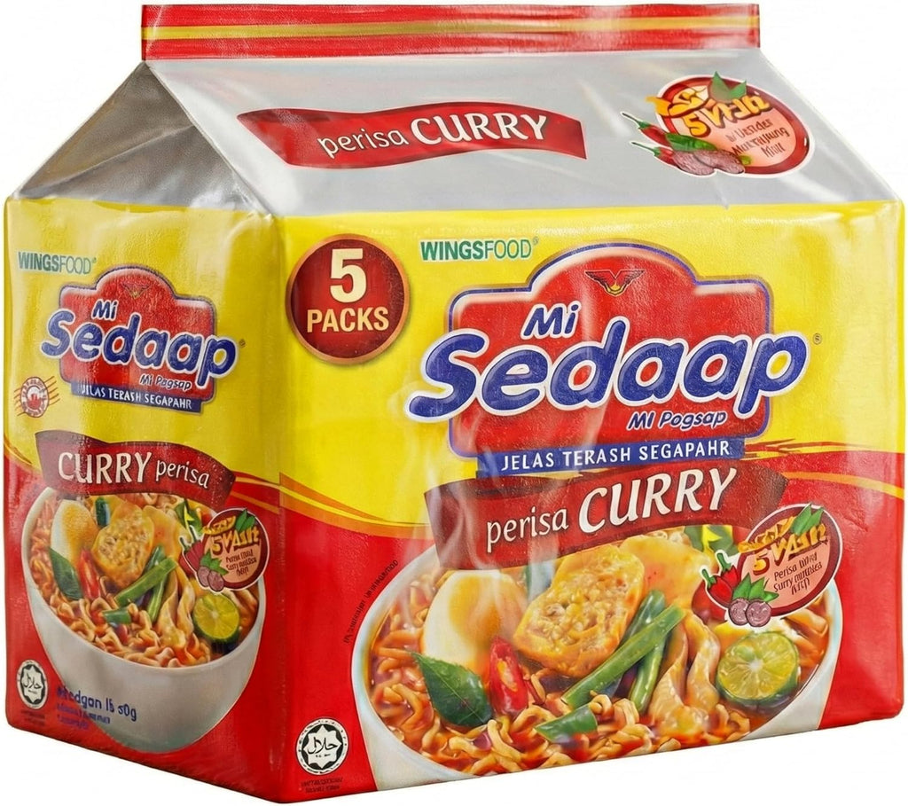 Curry Flavor Instant Noodles (Pack of 5) — Mi Sedaap Instant Ramen