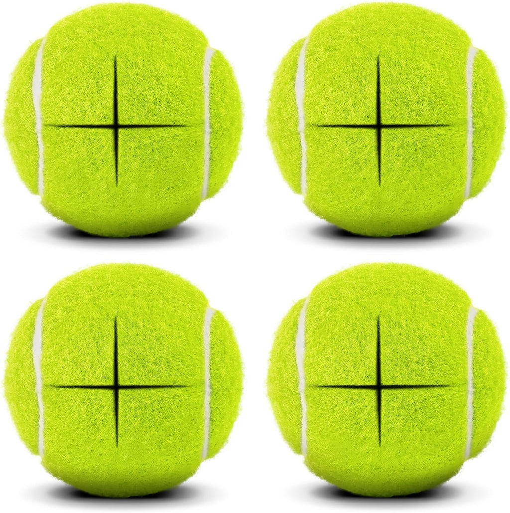 Precut Tennis Balls for Walkers, 4 PCS Heavy Duty Walker Accessories, Walker Tennis Balls Precut for Easy Installation, Universal Walker Glide Balls for Seniors, Furniture Legs & Floor Protection