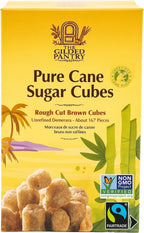 The Gilded Pantry Demerara Brown Sugar Cubes - Rough Cut, Unrefined Cane Sugar Lumps - Fair Trade & Non-GMO - Perfect for Cocktails, Coffee, Tea & Baking, 17.6 Oz