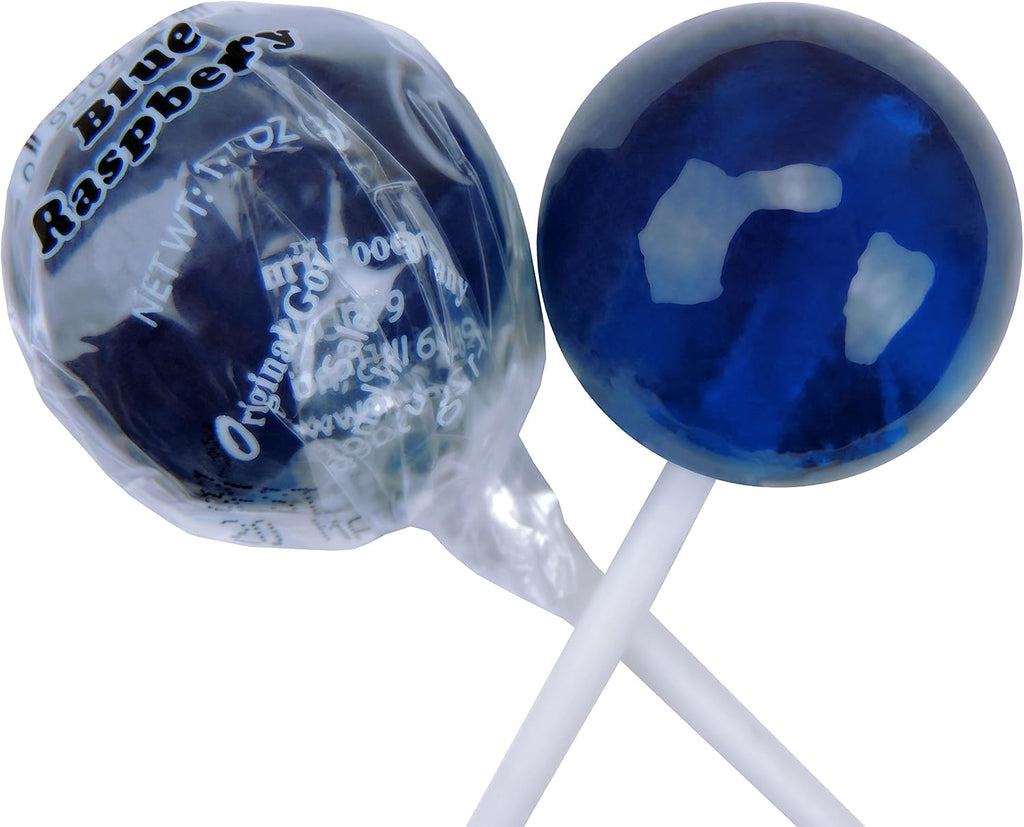 Original Gourmet Lollipops, Blue Raspberry, 30 count (Pack of 1)