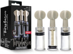 Blush Temptasia Clit & Nipple Twist Suckers - Set of 3 Adjustable Suckers - Twist to Increase Vacuum - Heighten Sensitivity & Arousal - 1.25" Width Durable Acrylic Cylinders - Kinky Sex Toy for Women