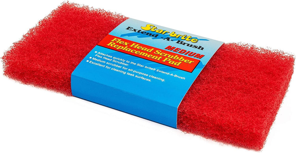 STAR BRITE Flexible Head Scrubber Replacement (Medium) (Red) (040126)