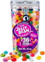 The Jelly Bean Planet, Gourmet Jelly Beans Bulk 25 Oz Jar - 36 Natural Fruit Flavors, Kosher Candy, Plant Based Colors - Gluten Free Jellybeans Easter Candy Gift, Allergen Friendly Basket Stuffers