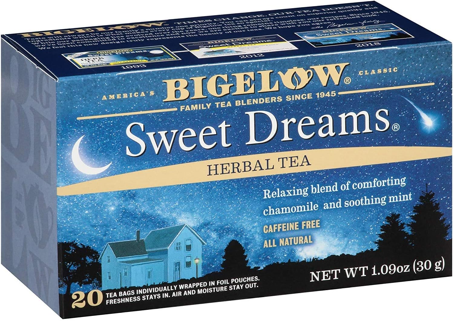 Bigelow Tea Herbal Tea Sweet Dreams 20 Count (Pack of 3)