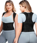 URSEXYLY Back Brace Posture Corrector for Women Adjustable Shoulder Straightener Full Back Support Upper and Lower Back Pain Relief,Spine Back Straightener Posture Corrector (Black, Small)