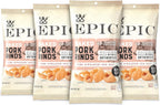 EPIC Pink Himalayan Salt Pork Rinds, Keto Consumer Friendly, 4Ct Box 2.5oz bags (Pack of 4)