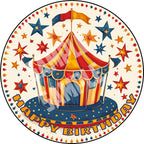 7.5x Inch Edible Cake Toppers – Circus Themed Birthday Party Collection of Edible Cake Decorations