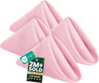 Utopia Home [24 Pack, Pink] Cloth Napkins 17x17 Inches, 100% Polyester Hemmed Edges, Washable and Reusable Ideal for Parties, Weddings and Dinners