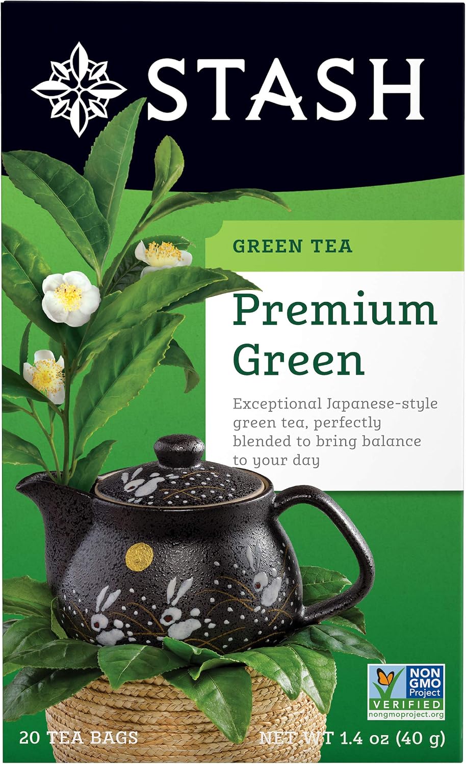 Stash Premium Green Tea, 20 ct (Pack of 6)
