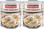 Chef-mate Country Sausage Gravy, Breakfast Sausage, Biscuits and Gravy, 6 lb 9 oz, #10 Can (Pack of 2)