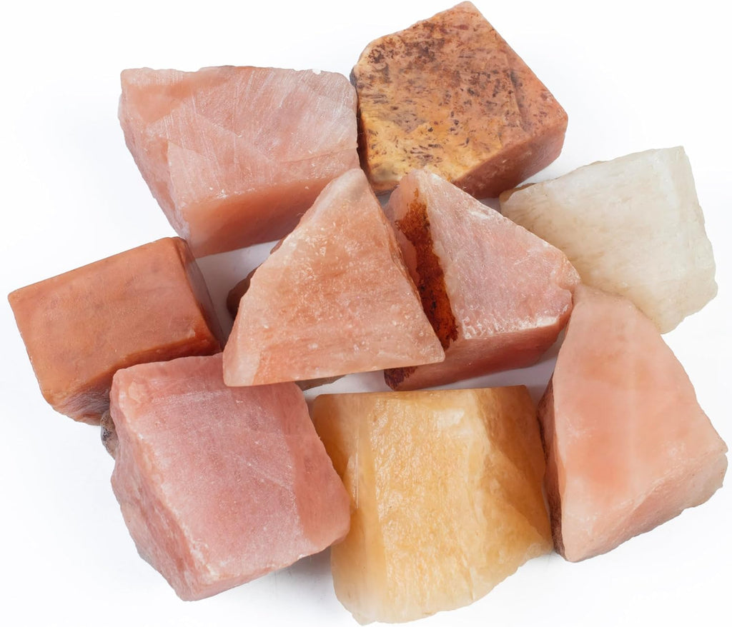 Crocon 1LB Red Aventurine Rough Bulk Natural Stone Raw Gemstone Tumbling Cabbing Polishing Gem Mining Chakra Balancing Reiki Healing Meditation Gift Good Luck Home Office Decor