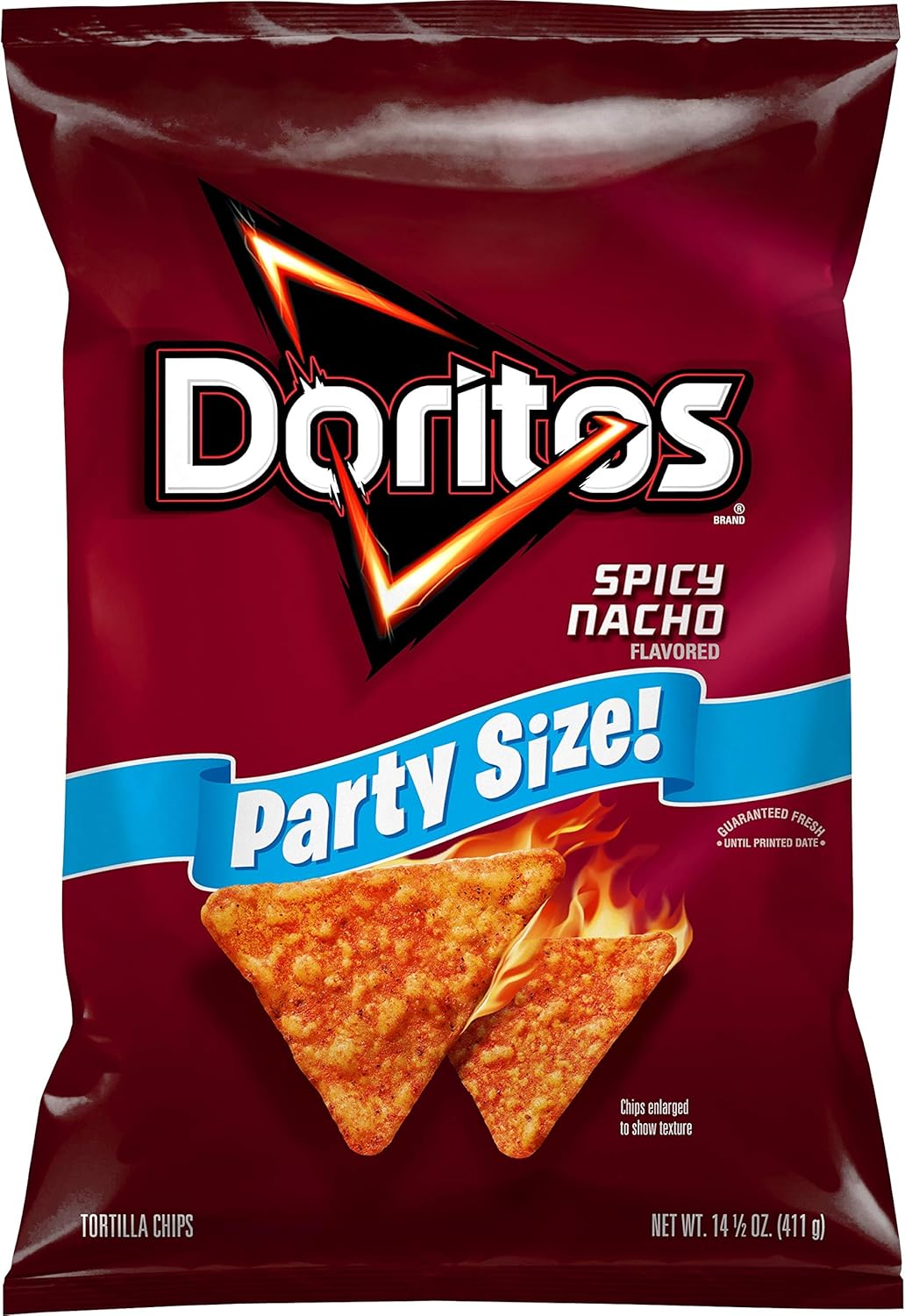 Doritos Tortilla Chips Spicy Nacho, 14.5 Oz