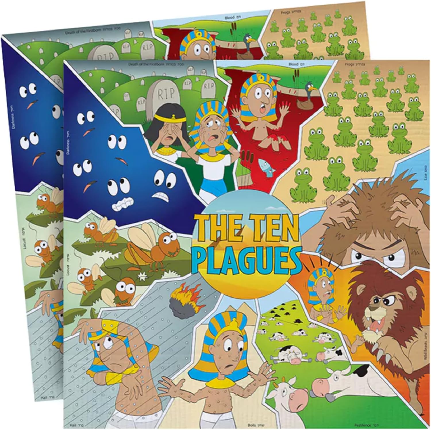 Passover 10 Plagues Premium 3 ply Napkins. 20pk for Seder Table Decoration.