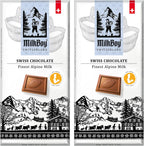 Milkboy Swiss Chocolates Chocolate Bars - Premium Swiss Alpine Milk Chocolate - Smooth European Milk Chocolates Gift - Sustainably Farmed Cocoa - Gluten Free - 3 oz, Pack 2