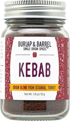 Burlap & Barrel Kebab - Köfte Baharat - Savory and Bright Grilling Blend - Kebab Spice, Turkish Kebab - As Seen on Shark Tank - 1.8 oz Glass Jar