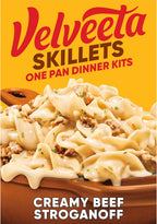 Velveeta Skillets Creamy Beef Stroganoff One Pan Dinner Kit, 11.6 oz Box