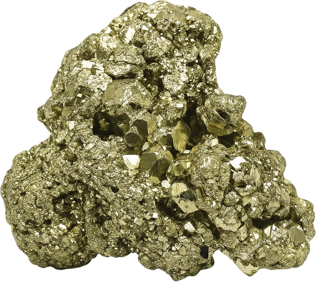 Natural Raw Pyrite Crystal Cluster – Stone of Prosperity & Confidence – Healing Crystal for Meditation, Yoga, Reiki, Chakra Balancing & Home Office Decor – Energy Manifestation Mineral