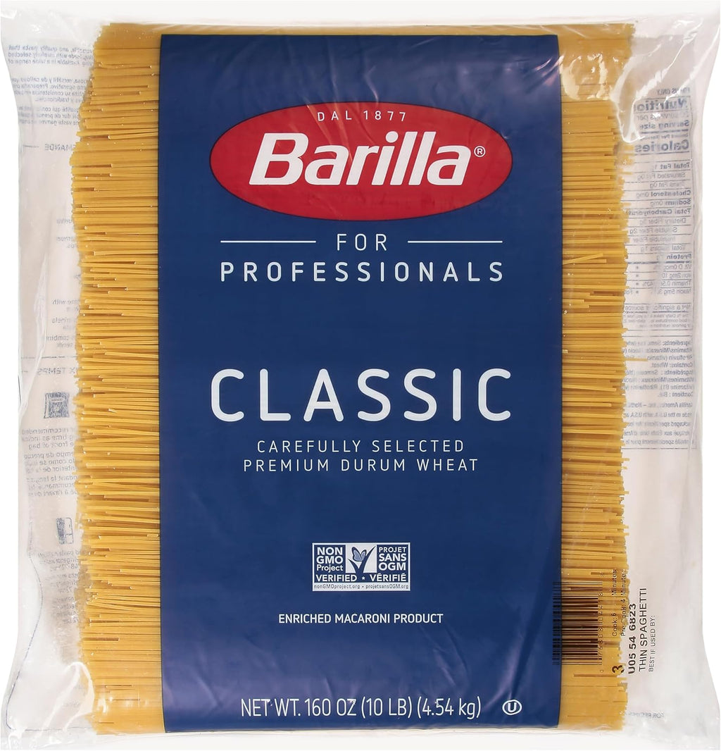 Barilla 20 lb. Thin Spaghetti Pasta, 20 Pound