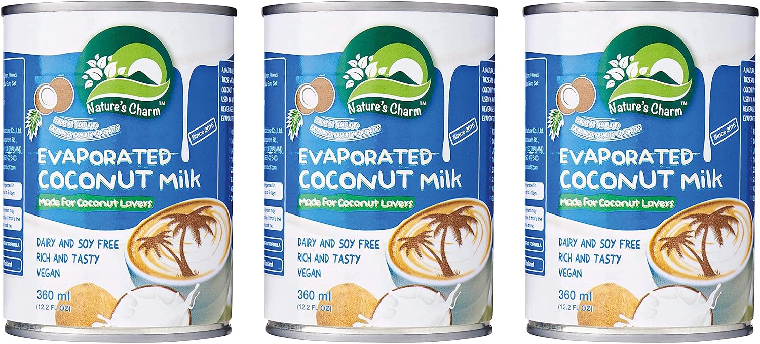 Nature's Charm Evaporated Coconut Milk (3 Pack, Total of 36.6fl.oz)