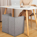 Foldable Foot Warmer Under Desk for Leg Feet with Blanket & Stands, 4-Fold Electric Portable Space Heater for Home Office with Overheat & Tip-Over Protection & Timer, Quiet Safe Quick Heating Panel