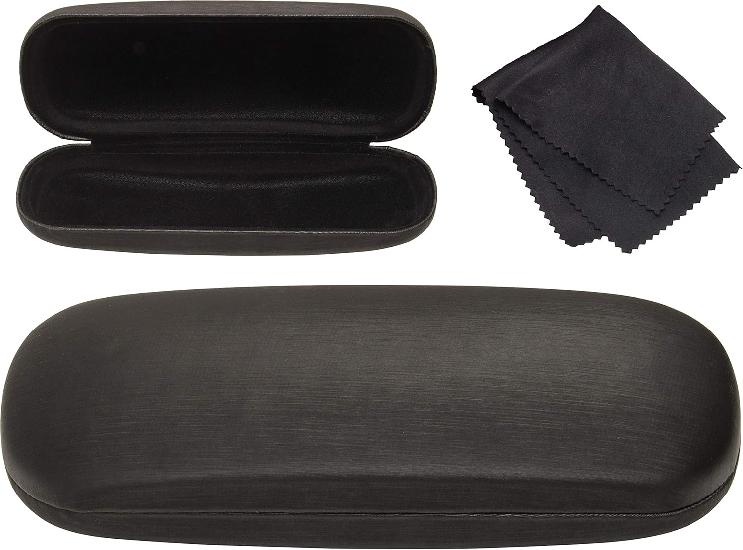 Noble Hard Shell Brushed Eyeglass Case, Protective Holder for Glasses and Sunglasses