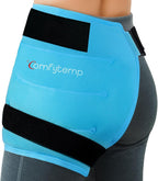 Comfytemp Hip Ice Pack Wrap for Sciatica, Hip Replacement Kit, Reusable Gel Ice Pack for Injuries, Pain Relief, Cold Compress Surgery Recovery Items Physical Therapy for Men Women (S/M)