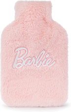 Barbie Womens Hot Water Bottle | Ladies & Girls Pink Furry Heat Pad | Insulated Plush Accessory | Gift for Adults & Children