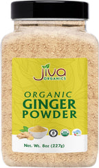 Organic Ginger Powder 8oz – USDA Organic, Gluten Free, Non-GMO Ground Ginger For Cooking, Baking, Tea & More, 100% Raw & Natural by Jiva Organics