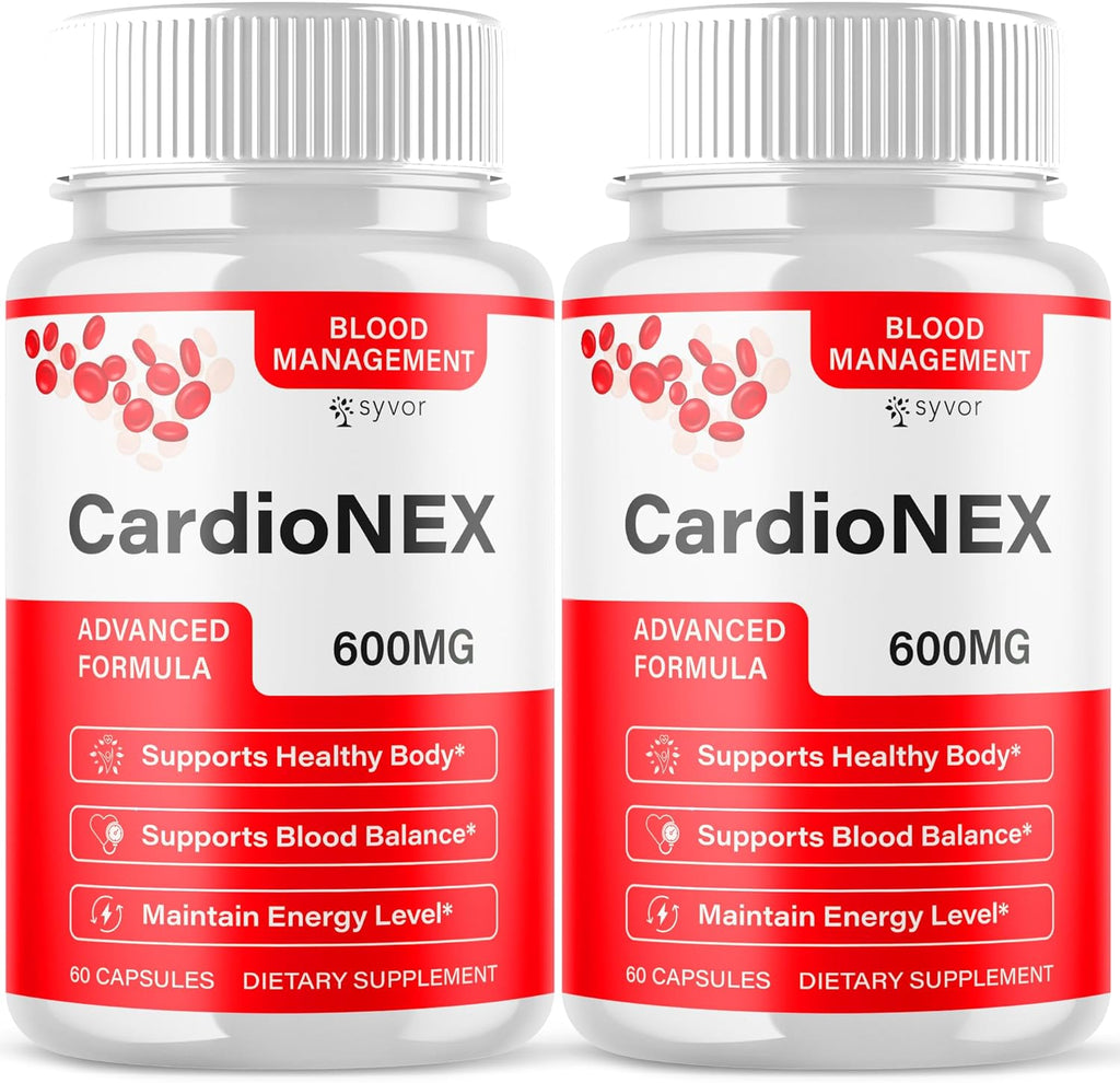 (2 Pack) CardioNex Capsules, Official Cardio Nex Blood Health Support Pills With All Natural Ingredients, CardioNex Advanced Health Support Formula with Premium Vitamins for Women & Men (120 Capsules)