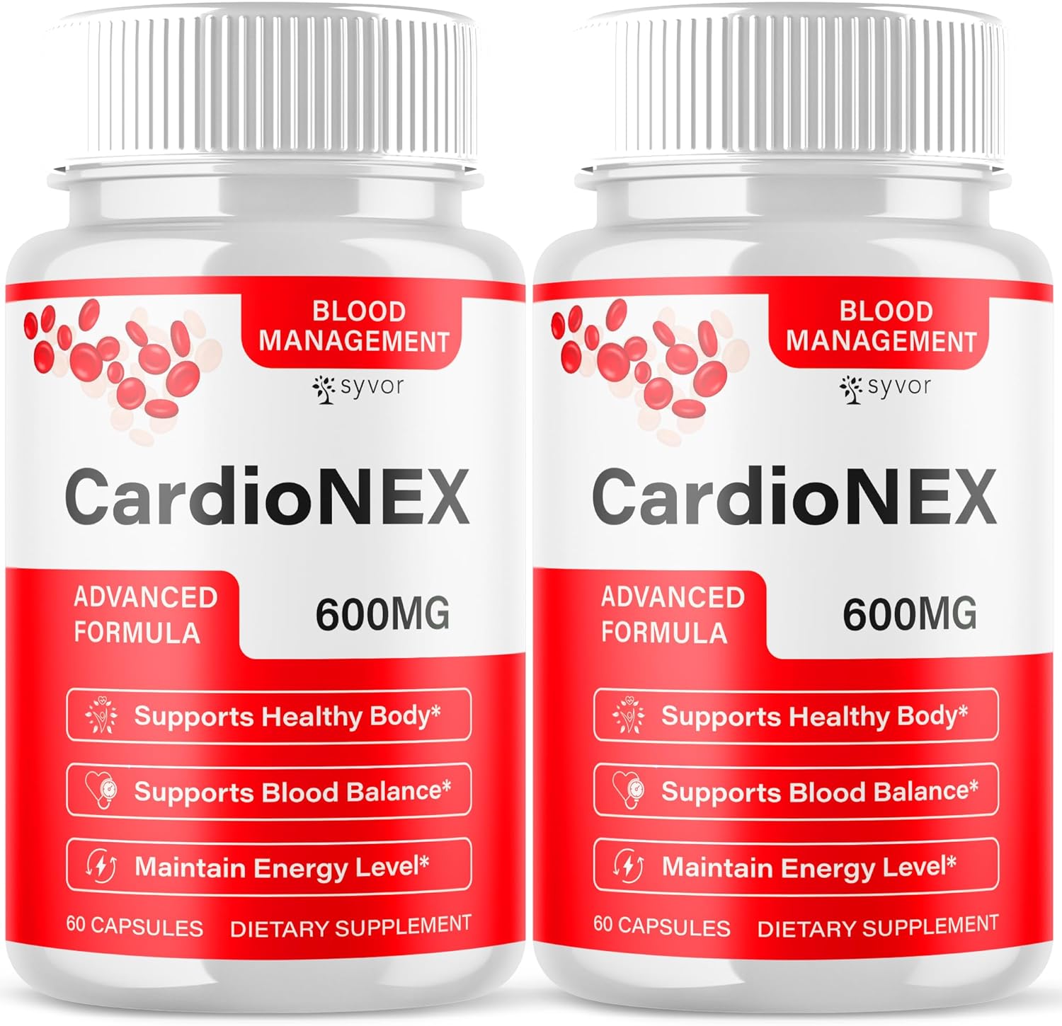 (2 Pack) CardioNex Capsules, Official Cardio Nex Blood Health Support Pills With All Natural Ingredients, CardioNex Advanced Health Support Formula with Premium Vitamins for Women & Men (120 Capsules)