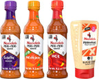 Nando's PERi-PERi Sauce Mixed Pack - Medium, Hot, Garlic, and PERinaise Original | Gluten Free | Non GMO, 9.1 oz and 8.6 oz (4 Pack)