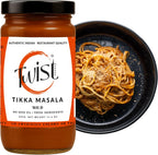 Twist Foods Tikka Masala Sauce | Mild Indian Simmer Sauce | Authentic Restaurant-Style Indian Curry Sauce| Gluten-Free | No Preservatives or Artificial Flavors | Small Batches | 12.3 oz Jar