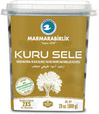 Marmarabirlik Black Olives, Turkish Dry Cured Black Olives, Hand-Picked, Healthy Snacks, Savory Mediterranean Taste, Great for Sandwiches and Snacking, Vegan, Kosher and Halal, Small, 28 Oz (800g)