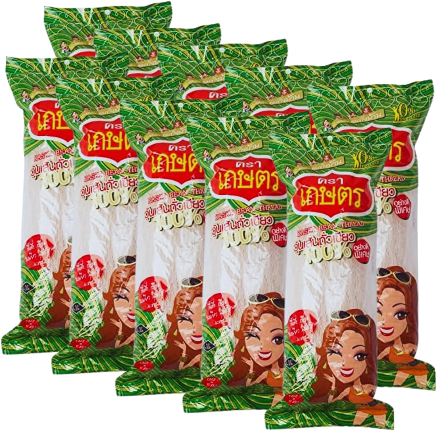 Kaset Bean Thread Glass Noodle 400 Grams (40 Grams X 10)